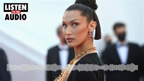 bella hadid nudes|Gigi and Bella Hadid pose completely nude for Versace